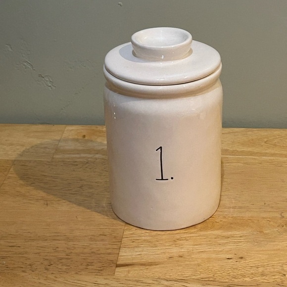Hand Crafted Ceramic “1” Canister Rae Dunn Artisans Collection By Magenta NWTS - Picture 2 of 5